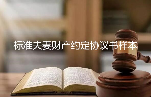 标准夫妻财产约定协议书样本